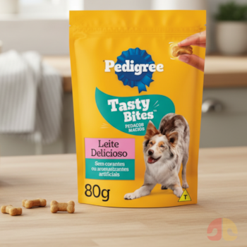 Petisco Pedigree Tasty Bites Cães Adulto 80g Sabor Leite Delicioso - Imagem principal