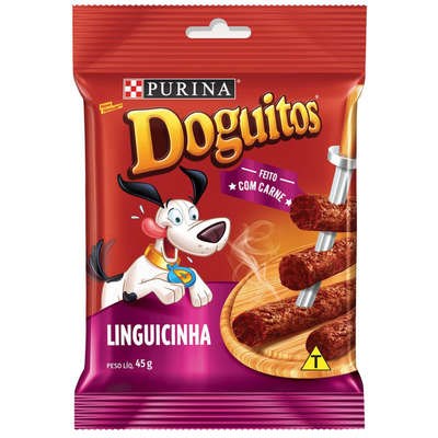 Produto Petisco Purina Doguitos Rodízio para Cães Adultos Linguicinha 45gr