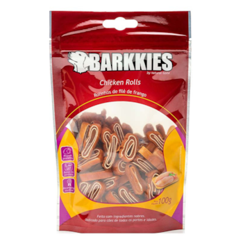 Petisco Snack Barkkies Chicken Rolls 100gr para Cães - Imagem principal
