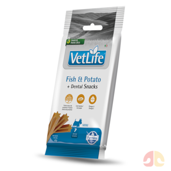 Petisco Snack Dental Fish e Potato Vet Life 60g Cães Raças Médias e Grandes - Imagem principal