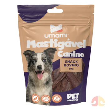 Petisco Snack Esôfago Bovino Umami 50g para Cães - Imagem principal