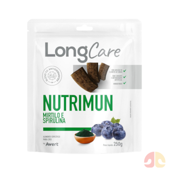Petisco Snack LongCare Nutrimun 250g para Cães Adultos Sabor Mirtilo e Spirulina - Imagem principal