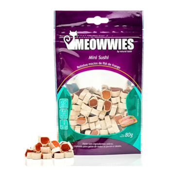 Petisco Snack Meowwies Mini Sushi 80gr para Gatos - Imagem principal