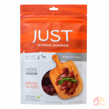 Petisco Snack Natural Espirais de Pato para Cães e Gatos 55g - Imagem principal