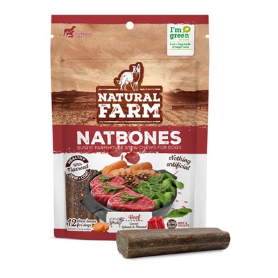 Petisco Snack Natural Farm Natbones Carne 470gr
