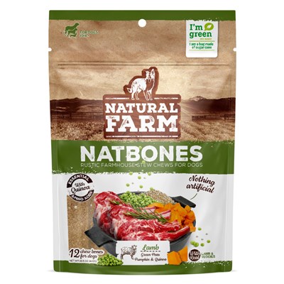 Petisco Snack Natural Farm Natbones Cordeiro 470gr
