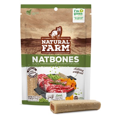 Petisco Snack Natural Farm Natbones Cordeiro 470gr