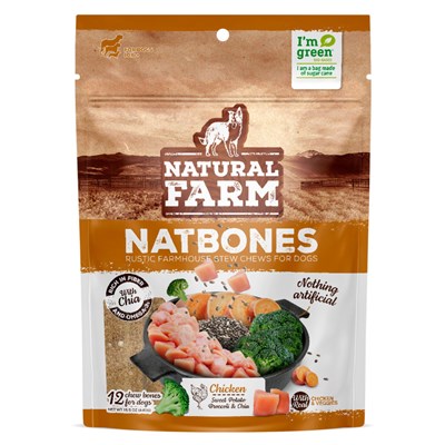 Petisco Snack Natural Farm Natbones Frango 470gr