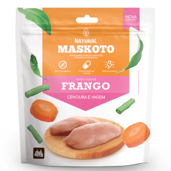 Petisco Snack Natural Maskoto para Cães sabor Frango, Cenoura e Vagem 60g - Imagem principal