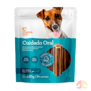 Petisco Snack Papaya Pets Cuidado Oral 450g Cães Adultos Porte Pequeno - Imagem principal