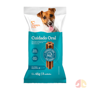 Petisco Snack Papaya Pets Cuidado Oral 45g Cães Adultos Porte Pequeno - Imagem principal