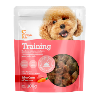Petisco Snack Papaya Pets Training 100g para Cães sabor Carne e Cenoura - Imagem principal