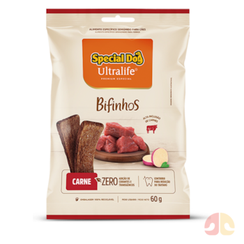 Petisco Special Dog Ultralife Bifinhos 60gr sabor Carne para Cães - Imagem principal