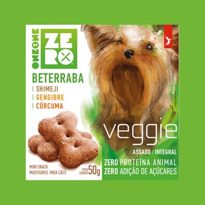 Petisco Spin Pet Mini Zero OnebyOne Veggie Integral Assado para cães sabor beterraba 50g