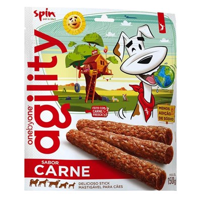 Petisco Stick Agility Spin Pet para cães sabor carne 150g