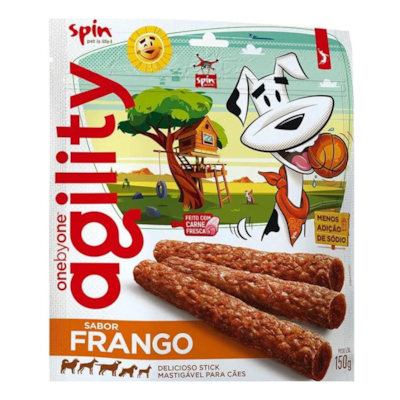 Petisco Stick Agility Spin Pet para cães sabor frango 150g