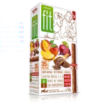 Petisco Stick Fit Spin Pet para Cães Sabor Manga, Beterraba e Linhaça 50g - Imagem principal