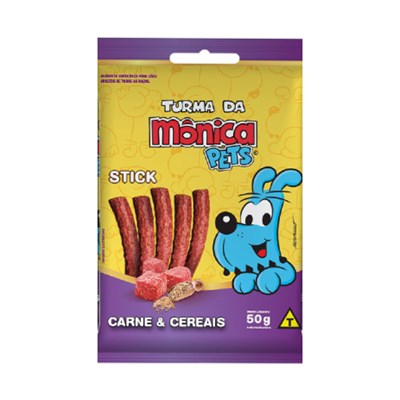 Petisco Stick Turma da Mônica Pets para Cães Carne e Cereais 50gr