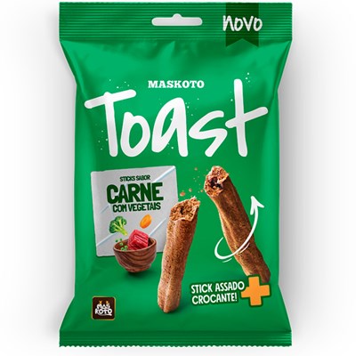 Petisco Sticks Maskoto Toast para Cachorros Sabor Carne com Vegetais 50gr