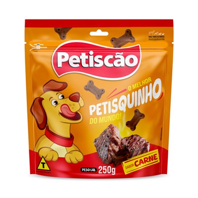 Petisco Tablete de Carne Petisquinho 250gr para Cães