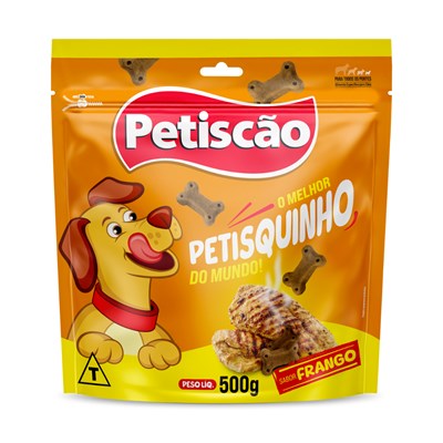 Petisco Tablete de Frango Petisquinho 500gr para Cães