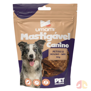 Petisco Umami Mix Bovino para Cães 50g Natural e Mastigável - Imagem principal