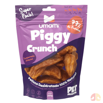 Petisco Umami Piggy Crunch Orelhas Suínas para Cães 250g - Imagem principal
