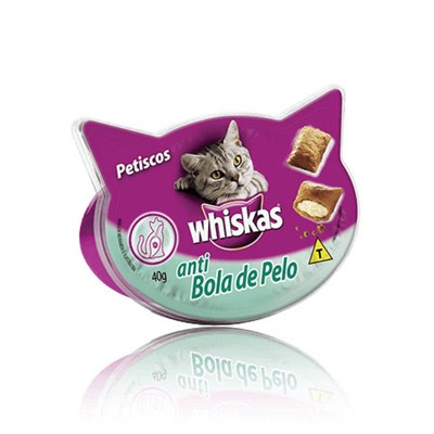 Petisco Whiskas para gatos adultos anti bola de pelo 40gr
