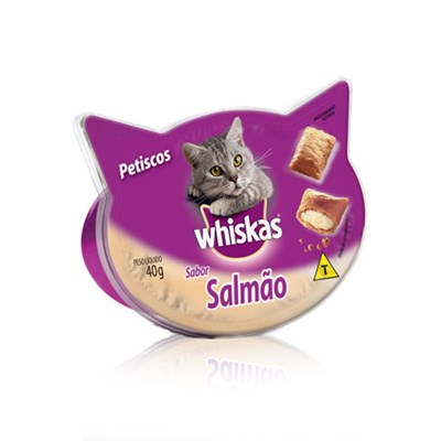Petisco Whiskas para gatos adultos salmão 40gr