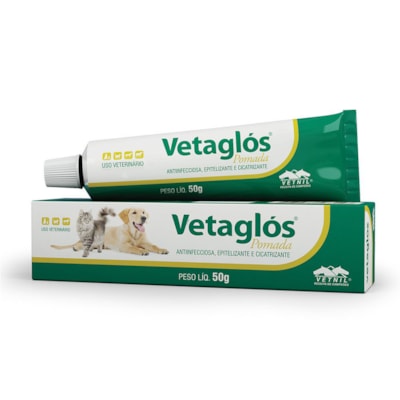 Pomada Cicatrizante Vetaglós para Cães e Gatos 20g - POLI PET