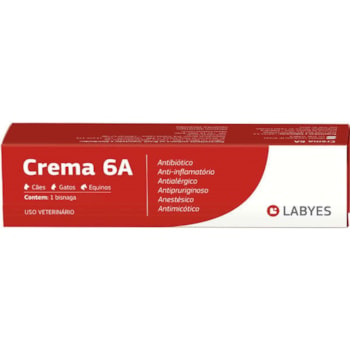 Pomada Dermatológica Crema 6A Labyes Para Cães e Gatos 30gr - Imagem principal