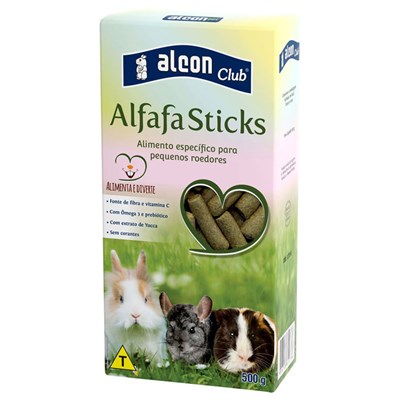 Ração Alcon Club Alfafa Sticks para Roedores 500g