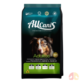 Ração Allcanis para Cães Adultos 20 kg Sabor Frango, Carne e Arroz - Imagem principal