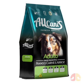 Ração Allcanis para Cães Adultos Sabor Frango, Carne e Arroz 15 kg - Imagem principal
