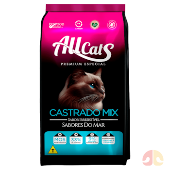 Ração Allcats Gatos Castrados 20 kg Frango, Carne e Salmão - Imagem principal