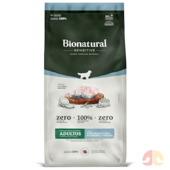 Ração Bionatural Sensitive Cães Raças Médias e Grandes 15 kg sabor Peixe Branco - Imagem principal