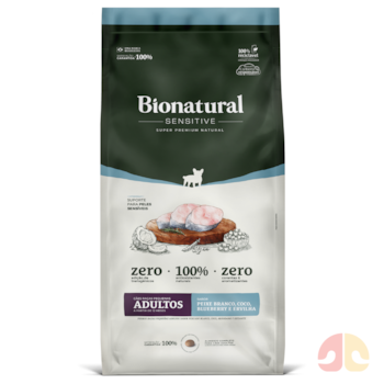 Ração Bionatural Sensitive para Cães Adultos de Raças Pequenas 10,1kg Sabor Peixe Branco - Imagem principal