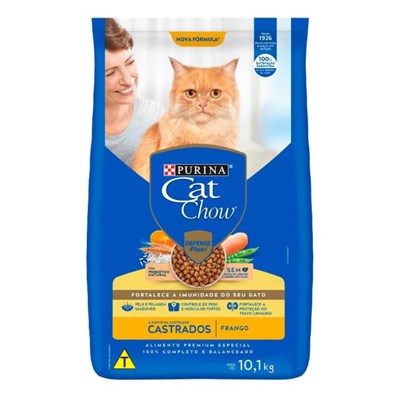 Ração Cat Chow para Gatos Castrados Frango 10,1kg