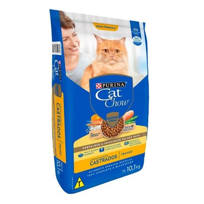 Ração Cat Chow para Gatos Castrados Frango 10,1kg