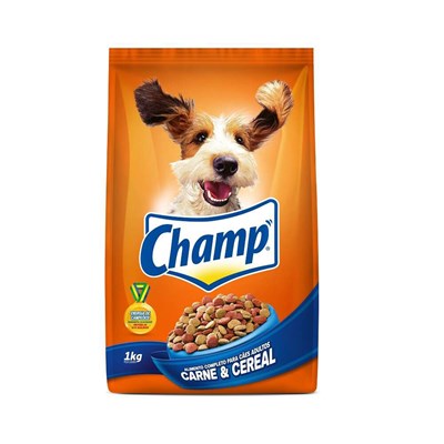 Ração Champ para cachorros adultos carne e cereais 1,0kg