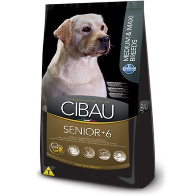 Ração Cibau Sênior 6+ para cachorros medium e maxi breeds 12,0kg