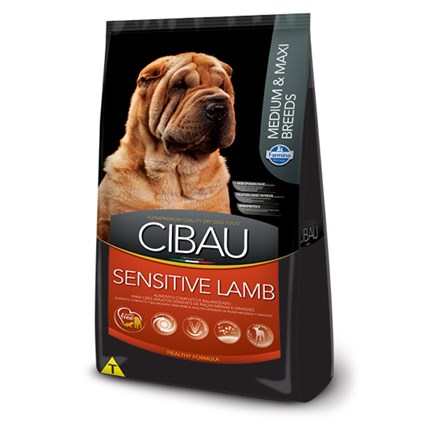 Ração Cibau Sensitive Lamb para cachorros adultos medium & maxi breeds 12,0kg