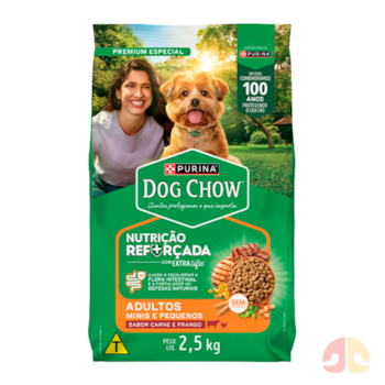 Ração Dog Chow Nutrição Reforçada para Cães Raças Pequenas Sabor Carne e Frango 2,5kg - Imagem principal