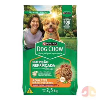 Ração Dog Chow Nutrição Reforçada para Cães Raças Pequenas Sabor Carne e Frango 900g - Imagem principal