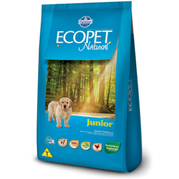 Ração Ecopet Natural Junior 20 kg para Cães Filhotes Sabor Frango - Imagem principal
