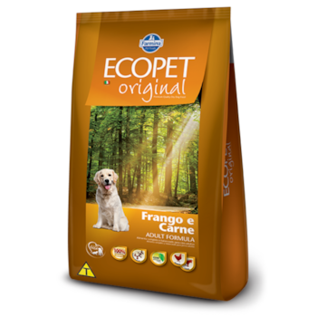 Ração Ecopet Original para cachorros adultos carne e frango 20,0kg - Imagem principal