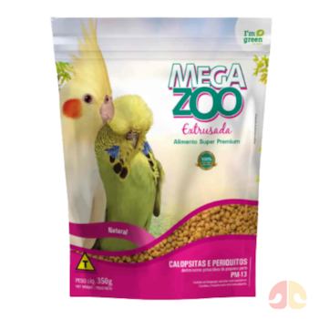 Ração Extrusada Megazoo Mini Bits Calopsitas e Periquitos 300g - Imagem principal