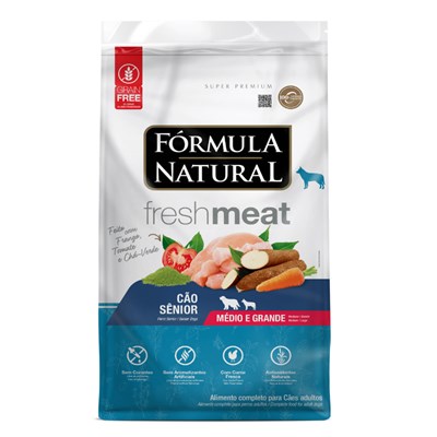Ração Fórmula Natural Fresh Meat Cachorro Sênior Portes Médio e Grande 12,0kg