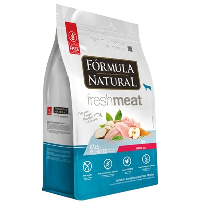 Ração Fórmula Natural Fresh Meat Cachorros Filhotes Porte Médio 12,0kg