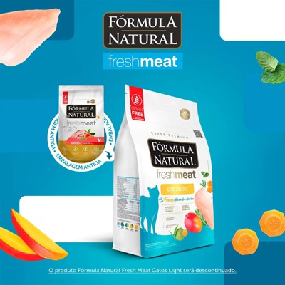 Ração Fórmula Natural Fresh Meat Gatos Adultos Sabor Frango 1,0kg